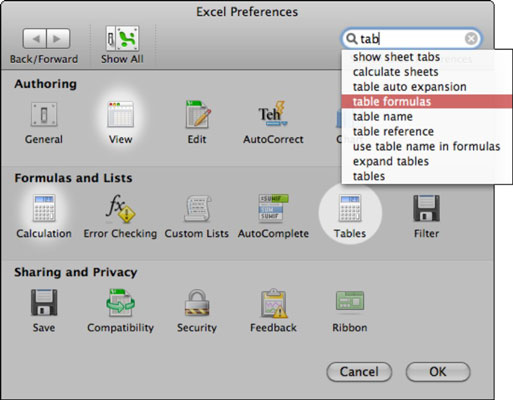 change tab direction for excel mac